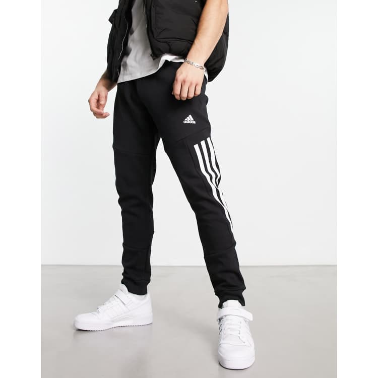 adidas Train Icons 3 Stripes Joggers Big Pants Black