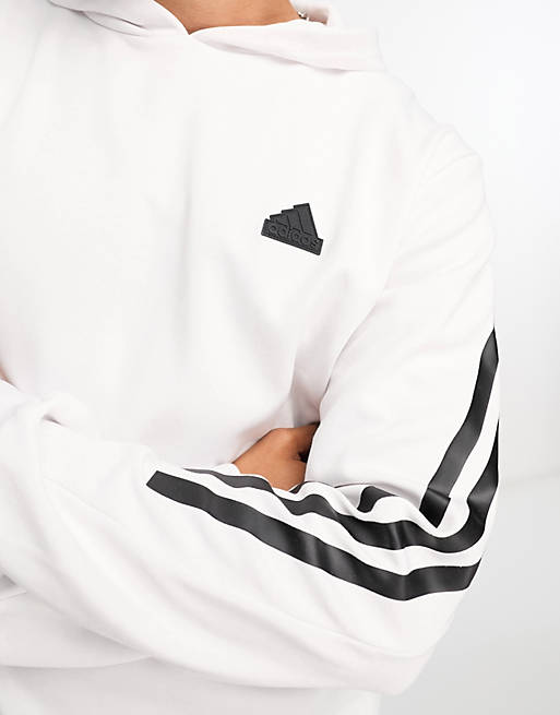 in 3 adidas stripes | Future Sportswear ASOS Icons hoodie white