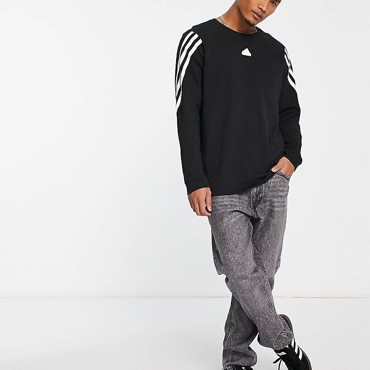 adidas Sportswear Future Icons 3 stripes long sleeve t-shirt in black | ASOS