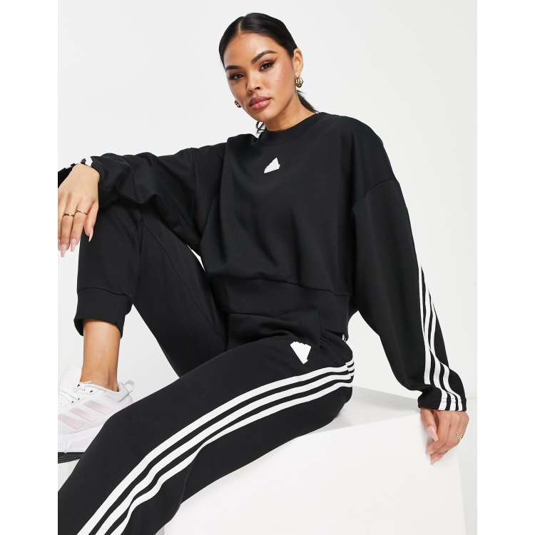 adidas 3 foil crew sweatshirt clipart