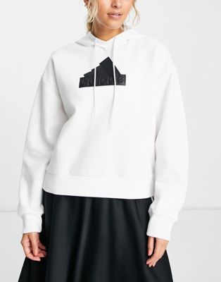 adidas Sportswear Future Icons BOS hoodie in white