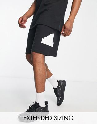 adidas Sportswear Future Icons BOS shorts in black and white
