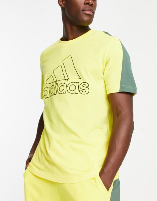 Tee shirt jaune adidas on sale