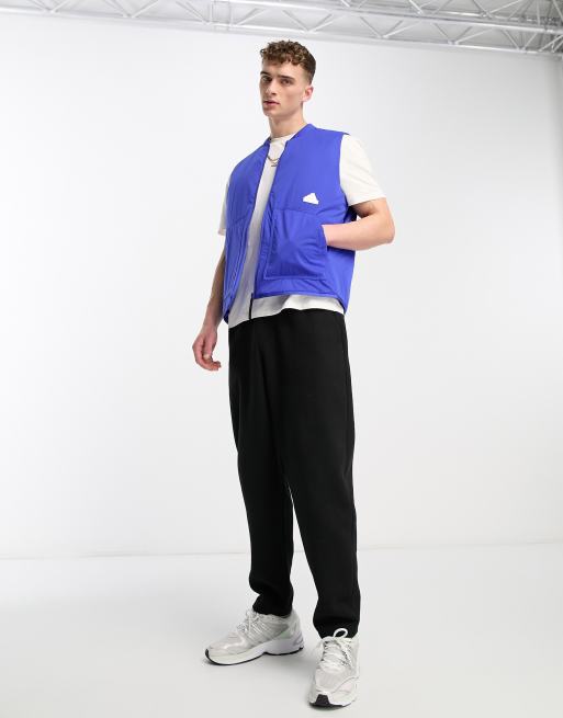 adidas Sportswear - Future Lounge - Blå dynejakke med gummilogo, 4 af 4