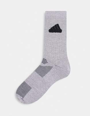 adidas sportswear future lounge rubber logo socks in grey