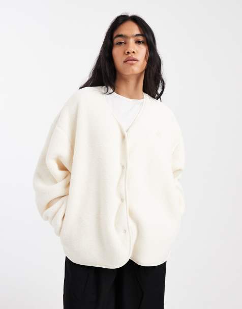 adidas - Sportswear - Giacca in pile color panna - view 1