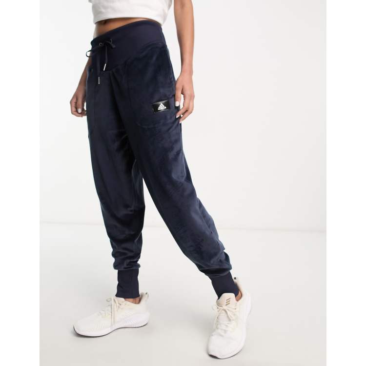 adidas Sportswear glitter shine Pack trackies in navy ASOS