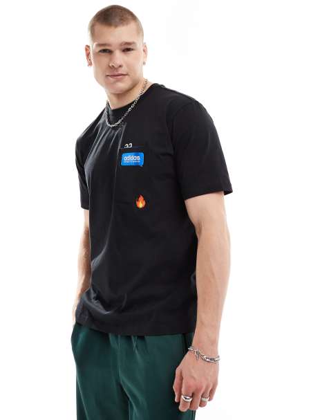 adidas sportswear graphic t-shirt in black - view 1