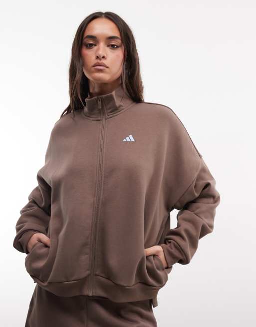 adidas Sportswear haut de survêtement Three Stripes Studios marron, 3 de 4