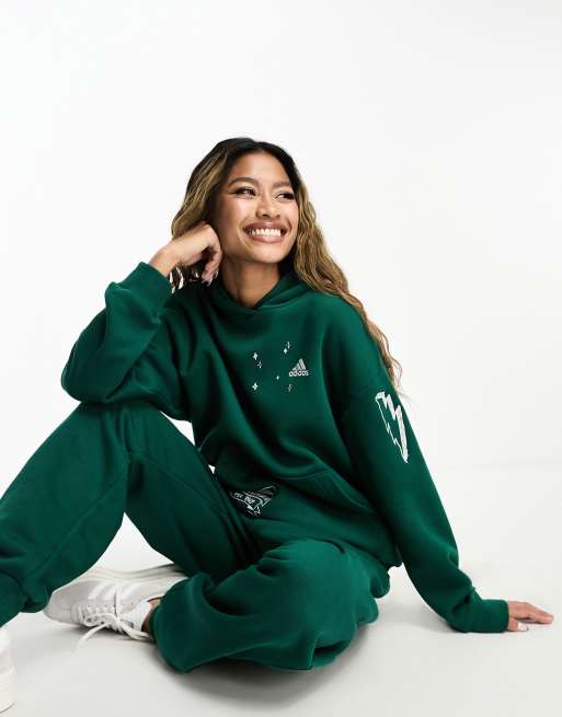 Dark green shop hooded sweatshirt