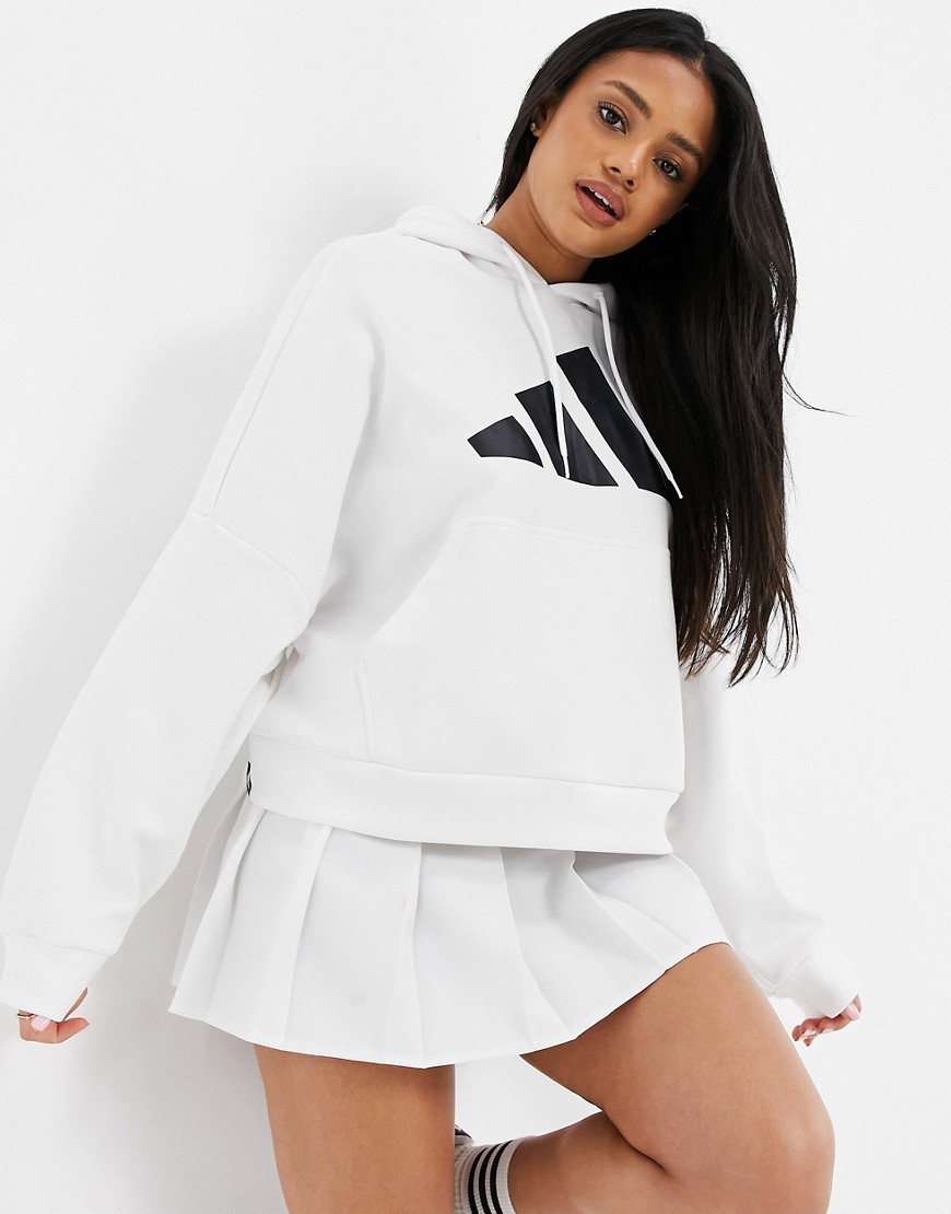 Adidas sportswear hoodie in white with logo