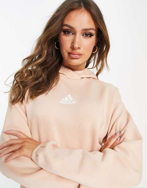 Blush pink adidas store hoodie