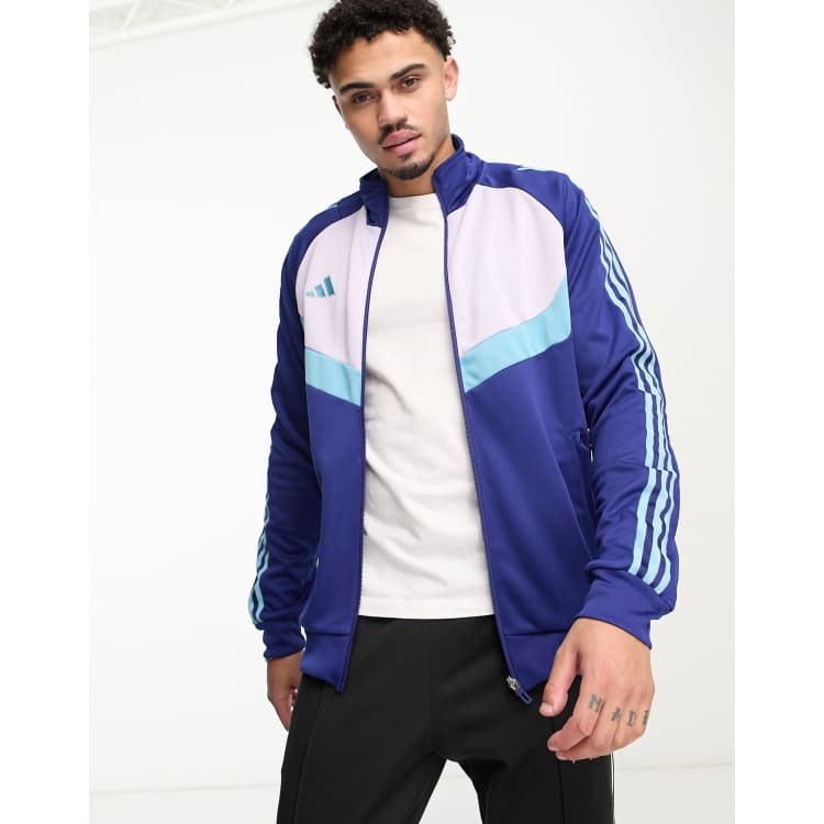 Adidas originals black shop panelled track jacket