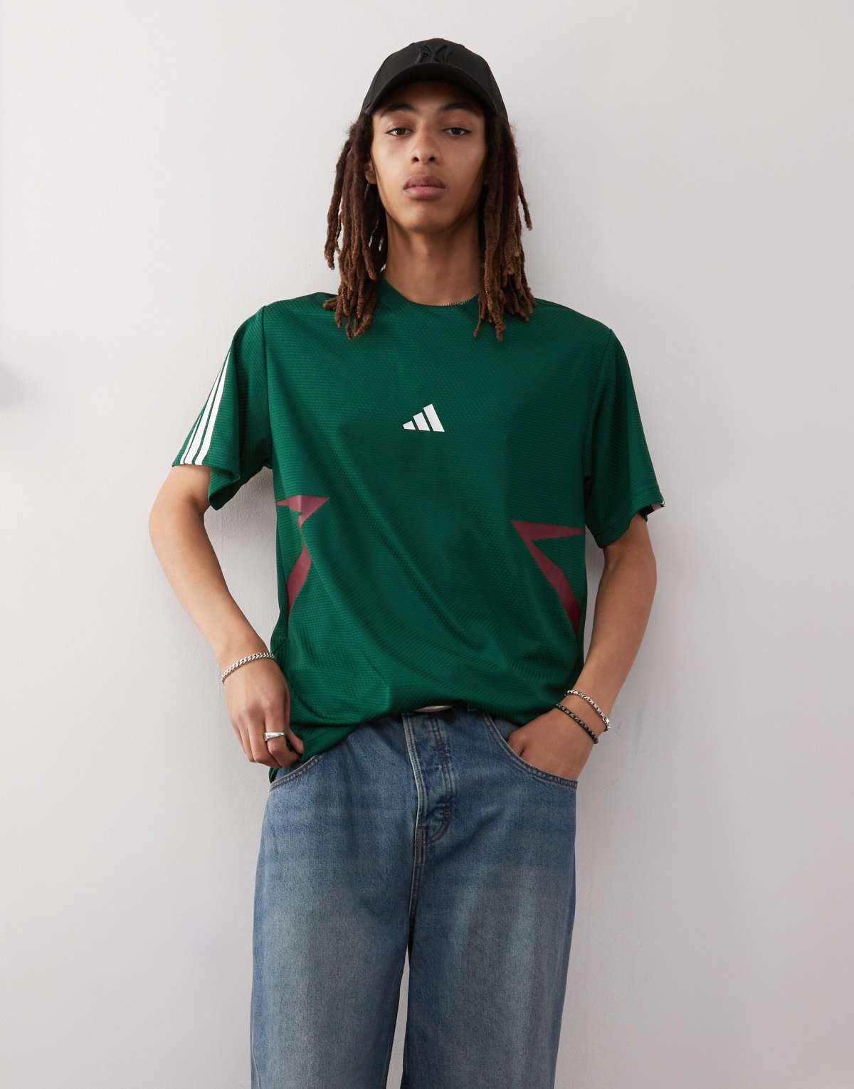 adidas Sportswear House of Trio t-shirt in green
