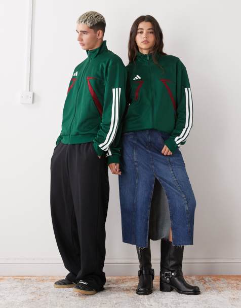 adidas Sportswear House of Trio track top in green