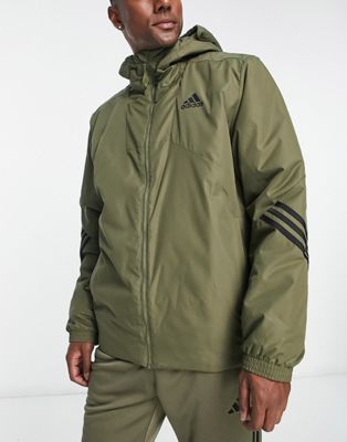 adidas Sportswear jacket in khaki - ASOS Price Checker
