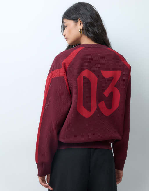 adidas Sportswear jersey con logo en burdeos, 4 de 4
