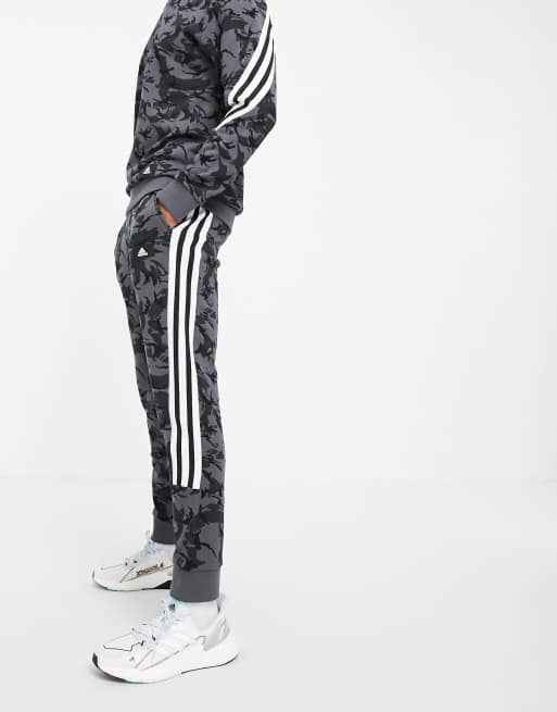 Adidas grey hot sale camo tracksuit