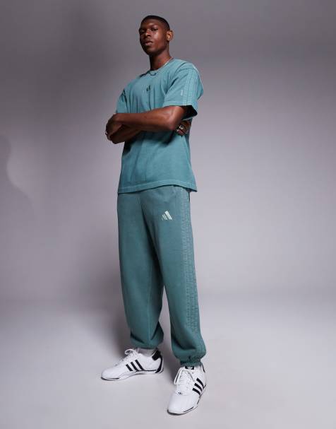 adidas Sportswear joggers in washed green