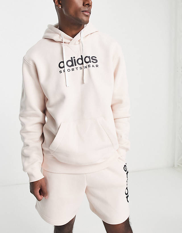 adidas performance - adidas Sportswear linear logo hoodie in off white