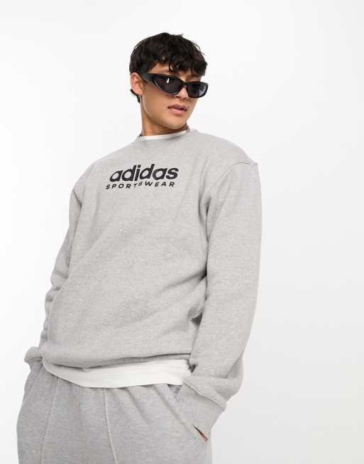 Adidas linear sale logo sweatshirt mens