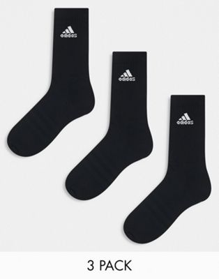 adidas Sportswear 3 pack crew socks in black - ASOS Price Checker