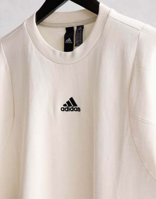 Cream adidas cheap t shirt