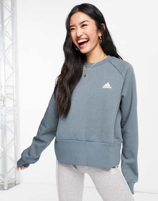 adidas Sportswear Lounge Essential Studio sweat in navy