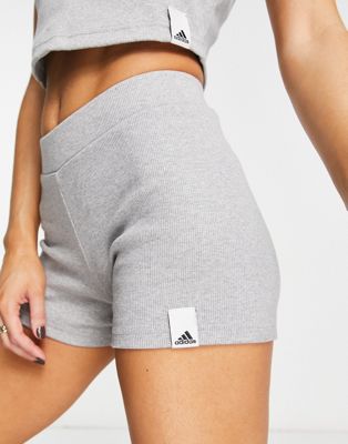 adidas Sportswear lounge legging shorts in grey