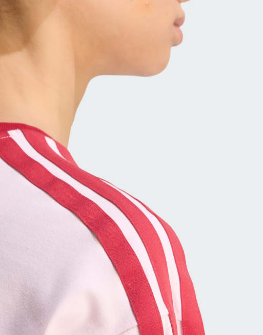 adidas Sportswear - Lux Tiro - T-shirt ample à imprimé graphique - Rose clair, 2 de 4