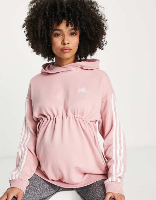 adidas – Sportswear – Maternity – Kapuzenpullover in Rosa