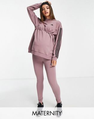 adidas Sportswear Maternity leggings in pink - ASOS Price Checker