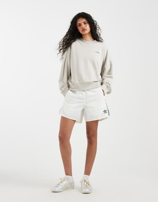 adidas Sportswear mini logo sweatshirt in grey, 2 of 4