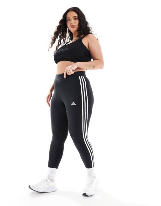 adidas Sportswear Plus – Essential – Czarne legginsy z trzema paskami, 4 z 5