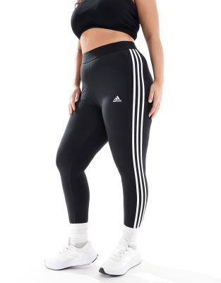 adidas Sportswear Plus Essential leggings with three stripes in