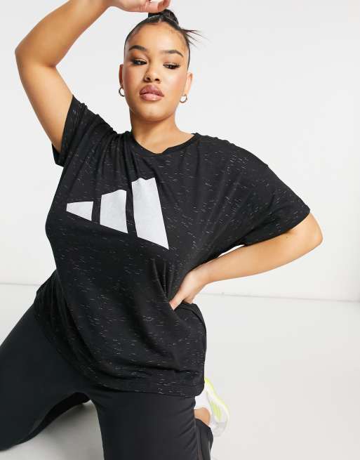 adidas – Sportswear – Plus – Svart t-shirt, 3 av 4