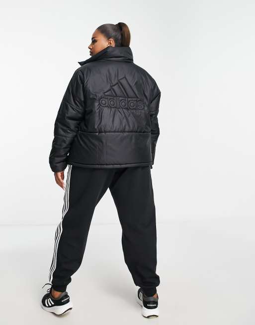 adidas Sportswear Plus Wattierte Jacke in Schwarz ASOS