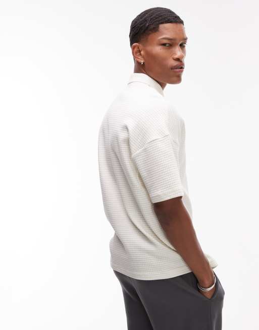 adidas Sportswear – Polohemd in Weiß mit Waffelstruktur, 3 von 4