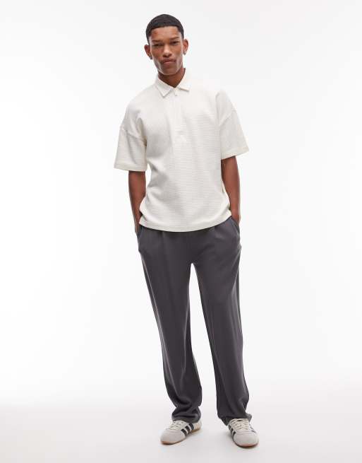adidas Sportswear – Polohemd in Weiß mit Waffelstruktur, 4 von 4