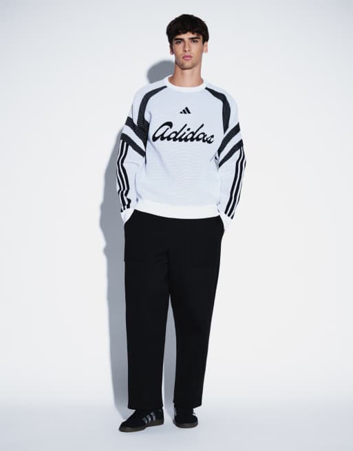 adidas Sportswear pull en maille à logo blanc, 4 de 5