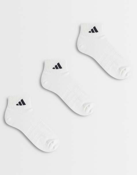 adidas - Sportswear - Set van 3 paar enkelsokken in wit - view 1