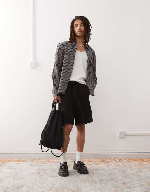 adidas Sportswear - Sorte shorts med vaffeltekstur, 3 af 5