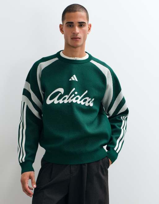 adidas Sportswear Strickpullover mit Logo in Grün, 2 von 5