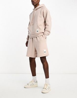 adidas Sportwear Lounge fleece hoodie in brown - ASOS Price Checker