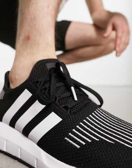 adidas Sportswear Swift Run 1.0 trainers in black and white