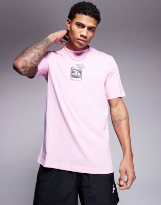 adidas Sportswear - T-shirt à imprimé boisson fraîche - Rose