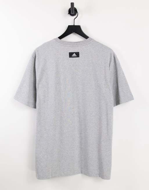 adidas Sportswear - T-shirt avec grand logo - Gris, 2 de 4