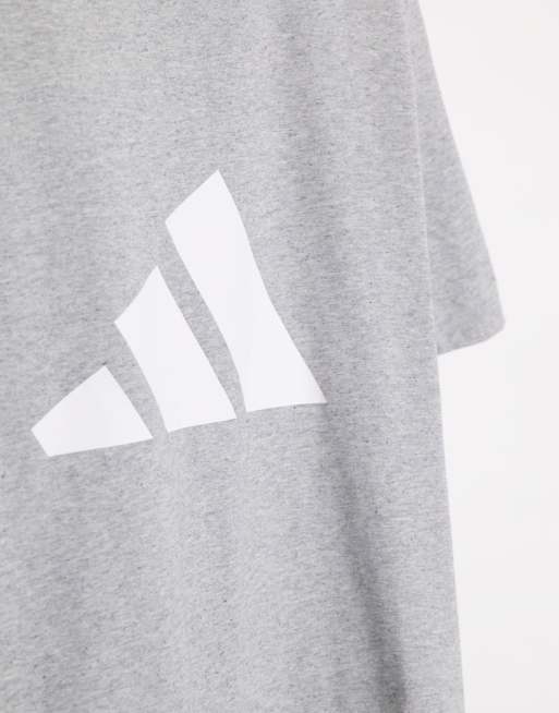 adidas Sportswear - T-shirt avec grand logo - Gris, 3 de 4