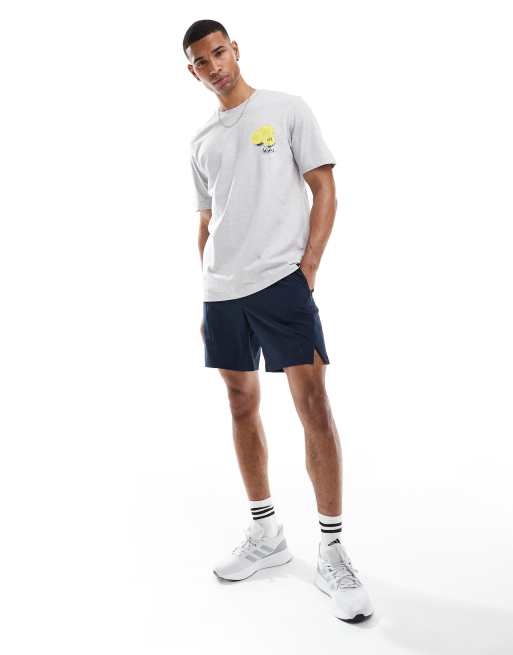 adidas - Sportswear - T-shirt grigia con stampa di limoni, 3 di 4