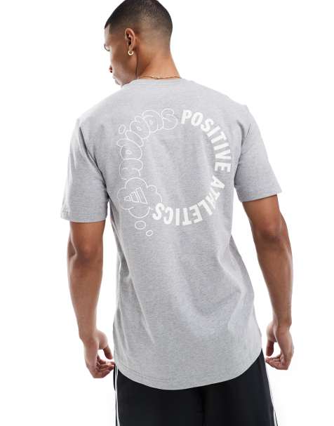 adidas - Sportswear - T-shirt grigio mélange con grafica stampata - view 1